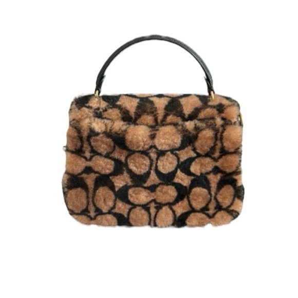 Coach X Jennifer Lopez Marlie Bag Top Handle Shearling C6492 Leopard Leather - Picture 3 of 11